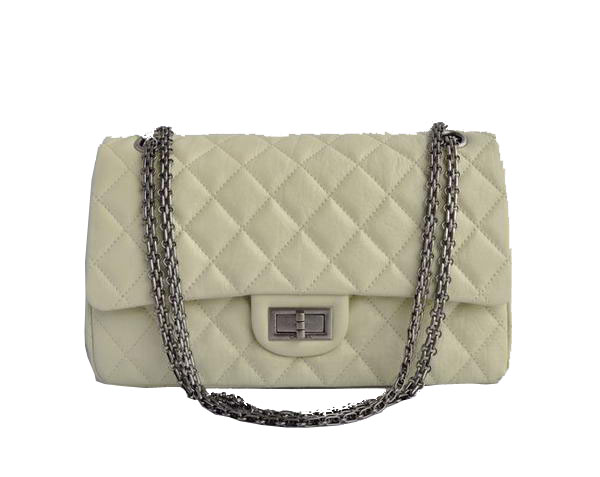 AAA Cheap Chanel Jumbo Flap Bags A28668 Off-White Silver On Sale